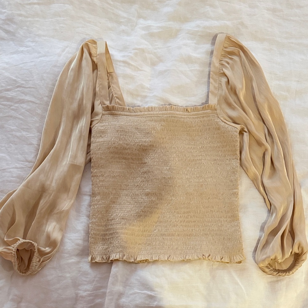 J.Crew BLOUSE XS PALE CORN aritzia reformation